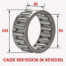 Abdul Traders YFB K 9510330 large needle cage assembly, 95x103x30 mm heavy-duty radial bearing component