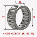 Abdul Traders YFB K 323717 needle cage assembly, 32x37x17 mm compact radial bearing for industrial machinery