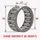 Abdul Traders YFB K 303517 needle cage assembly measuring 30x35x17 mm for industrial machinery applications