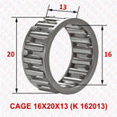 Abdul Traders YFB K 162013 needle cage assembly with 16x20x13 mm dimensions for precision radial support