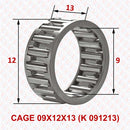 Abdul Traders YFB K 091213 needle cage assembly with 9x12x13 mm dimensions for precision industrial machinery