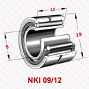 Abdul Traders NKI 09/12 YFB needle roller bearing with IR machined inner ring for heavy-duty industrial precision