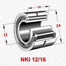 Abdul Traders NKI 12/16 YFB needle roller bearing with IR machined inner ring for heavy-duty industrial machinery