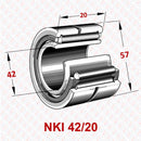 Abdul Traders YFB NKI 42/20 needle roller bearing with IR machined inner ring for heavy-duty industrial machinery