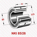 Abdul Traders NKI 85/26 YFB needle roller bearing with IR machined inner ring for heavy-duty industrial machinery
