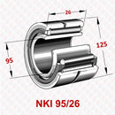 Abdul Traders YFB NKI 95/26 needle roller bearing with IR machined inner ring for heavy-duty industrial machinery