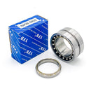Abdul Traders YFB NKIB 5908 needle roller bearing with its blue product box and inner ring on a white background
