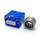 Abdul Traders YFB NKS 14 needle roller bearing without inner ring next to its blue branded packaging box