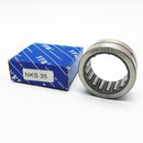 Abdul Traders YFB NKS 35 needle roller bearing without inner ring, showing metallic finish and branded packaging