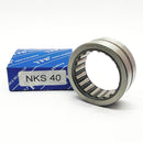 Abdul Traders YFB NKS 40 needle roller bearing without inner ring, shown with its blue branded packaging box.