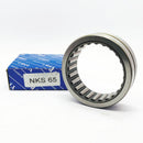 Abdul Traders YFB NKS 65 machined needle roller bearing without IR, shown with its blue and white product box.