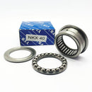 Abdul Traders NKX 40 YFB needle roller bearing set with ball bearing and housing, shown with original blue packaging.