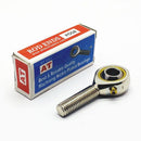 Abdul Traders AT POS 08 male thread rod end bearing with 8mm bore, steel construction, and zinc finish.