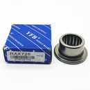 Abdul Traders YFB RAX 725 needle roller bearing with its blue branded packaging box for industrial machinery