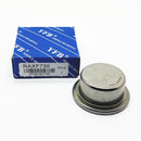 Abdul Traders RAXF 730 needle roller bearing next to its blue YFB branded packaging box on a white background