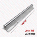 Abdul Traders SBR 10-4000 supported linear round shaft, 10mm diameter, 4000mm length, aluminium base.