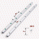 Abdul Traders SHAC GER 25-4000 linear guide rail with technical dimensions for CNC and automation systems.