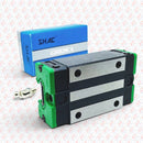 Abdul Traders SHAC GHH 20 CA linear guide block for 20mm CNC rails with green end caps and metal carriage