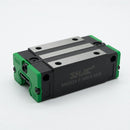 Abdul Traders SHAC GHH 20 CA linear guide block, black with green end caps, for 20mm rails.