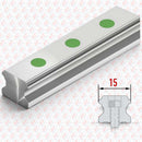 Abdul Traders SHAC GHR 15 linear guide rail with precision-ground steel surface and mounting holes for CNC machinery.