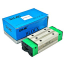 Abdul Traders SHAC GRH 25 HA SHAC linear guide block with green end caps and metal body.