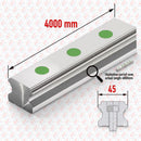 Abdul Traders SHAC GHR 45-4000 linear guide rail with 4000mm length and technical profile diagram for CNC machinery