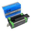 Abdul Traders SHAC QEH 20CA linear guide block with green end caps and metal housing for CNC machinery