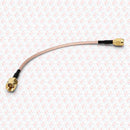 Abdul Traders SMA-SMA laser fiber sensor cable, 150mm length with gold-plated connectors and PTFE shielding.