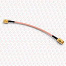 Abdul Traders 150mm SMB-SMA PTFE laser fiber machine sensor cable with gold-plated connectors on a white background