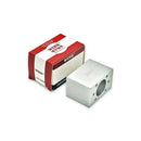 Abdul Traders WERB DSG 12H nut support housing for 12 mm CNC ball screw nuts, made of silver metal.