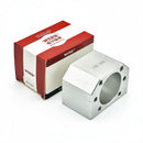 Abdul Traders WERB DSG 20H nut support housing for 20 mm CNC ball screw nuts, made of silver metal.