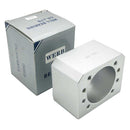 Abdul Traders WERB DSG 40H silver metal nut support housing for 40 mm CNC ball screw nuts.