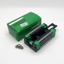 Abdul Traders WERB HGH 20CA linear guide block, black and green, for 20mm CNC rails.