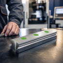 Abdul Traders WERB HGR 45-4000 linear guide rail section on a metal workbench for CNC machinery