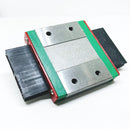 Abdul Traders WERB MGW 15C miniature linear guide block for 15mm wide rails with green and silver metal finish