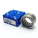 Abdul Traders YFB BR 182616 machined needle roller bearing without inner ring next to its blue branded packaging