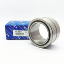 Abdul Traders YFB NA 6911 needle roller bearing with metallic finish, shown next to its branded blue product box.