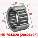 Abdul Traders YFB HK 7943/20 drawn cup needle roller bearing with 20x26x25 dimensions for industrial applications