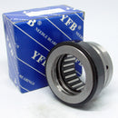 Abdul Traders YFB NKX 50z needle roller bearing with its blue branded packaging for industrial machinery.