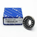 Abdul Traders YFB RAX 715 needle roller bearing with its blue branded packaging box for industrial machinery
