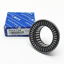 Abdul Traders YFB RAX 735 needle roller bearing with its blue branded packaging box for industrial machinery