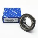 Abdul Traders YFB RAX730 needle roller bearing with its blue and white branded packaging box on a white background.
