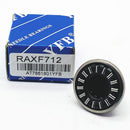 Abdul Traders YFB RAXF 712 needle roller bearing with its blue branded packaging box for industrial machinery.