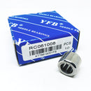 Abdul Traders YFB RC 061008 drawn cup roller clutch bearing in front of its blue and white branded packaging