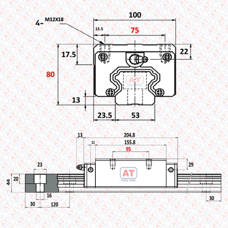 HGH 55HA WERB - HGH Series , Linear Guide Blocks , CNC Linear Guideways | WERB | Abdul Traders