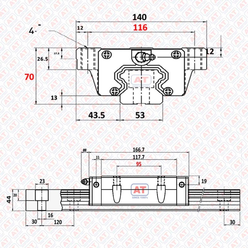 HGW 55CC WERB - HGW Series , Linear Guide Blocks , CNC Linear Guideways | WERB | Abdul Traders