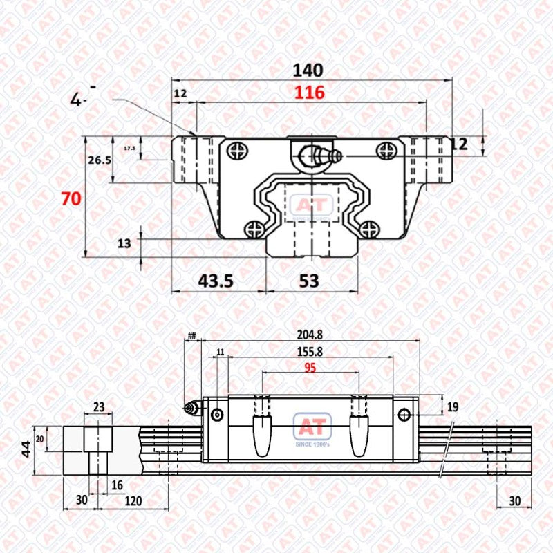 HGW 55HC WERB - HGW Series , Linear Guide Blocks , CNC Linear Guideways | WERB | Abdul Traders