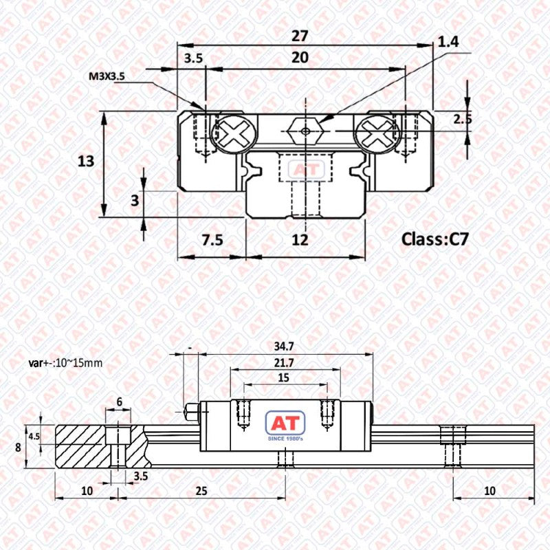 MGN 12C - MGN-Series , Miniature Linear Guideways , CNC Linear Guideways | Neutral | Abdul Traders