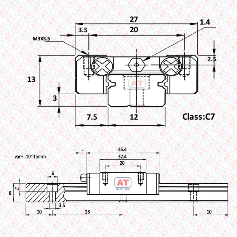 GMN 12H (MGN 12H) - MGN-Series , Miniature Linear Guideways , CNC Linear Guideways | SHAC | Abdul Traders