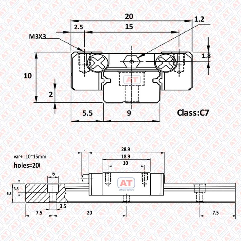 GMN 9C (MGN 9C) - MGN-Series , Miniature Linear Guideways , CNC Linear Guideways | SHAC | Abdul Traders